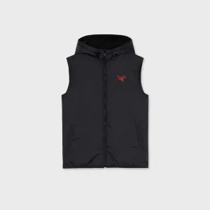 GCL Essentials Men's Reversible Gilet with Hood - Black