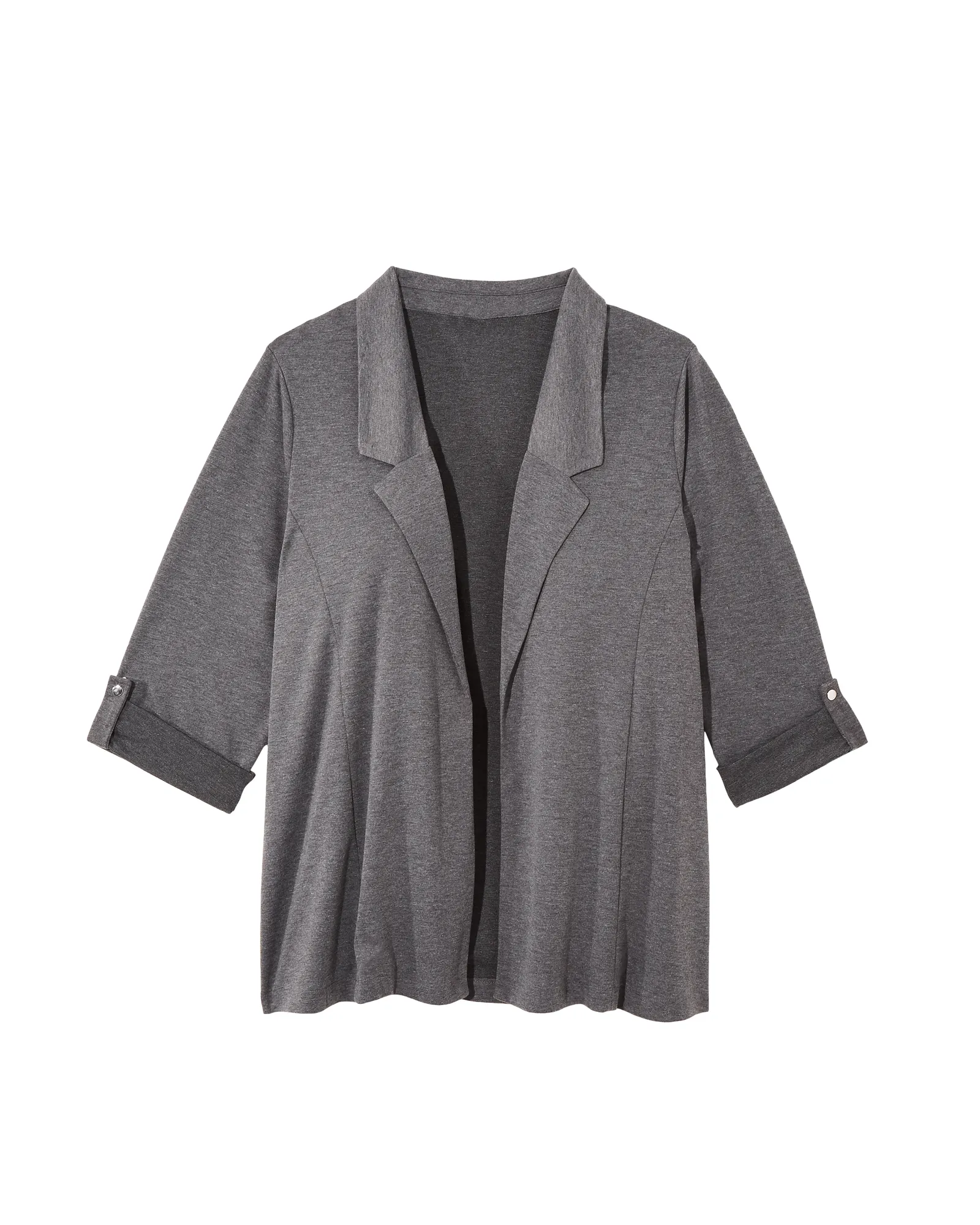 Aconite Roll Sleeve Blazer | Charcoal Grey