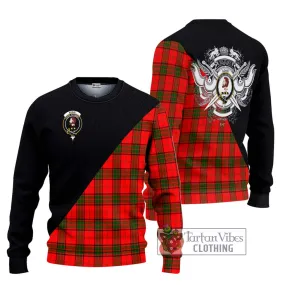 Adair Tartan Ugly Sweater with Family Crest and Military Logo Style