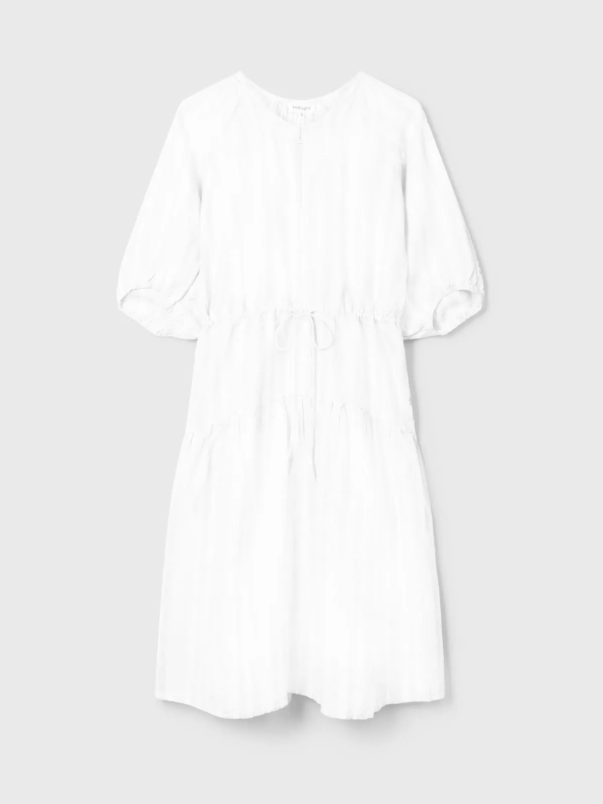 Alana Hemp Midi Dress - White