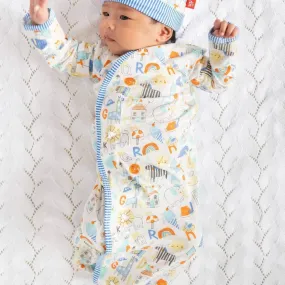 alpha pop modal magnetic cozy sleeper gown   hat set