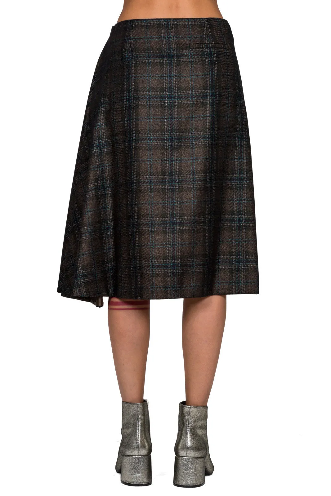 Asymmetric Tweed Skirt