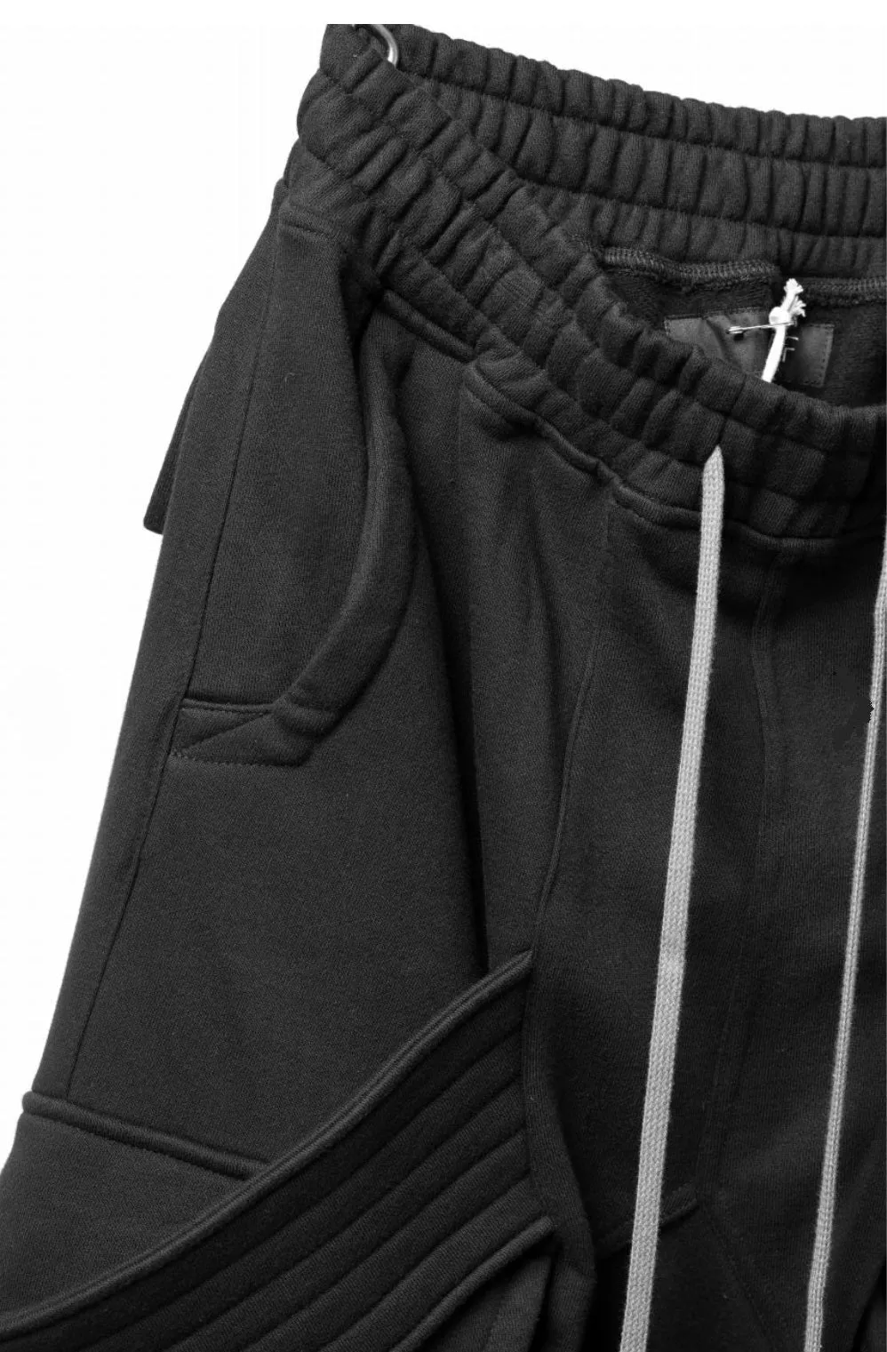 AW Men Relaxed Belted Flap Zip Sarrouel Drop-Crotch Trousers-Cargo Pant