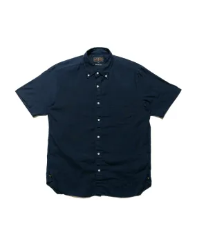 Beams Plus B.D. Short Sleeve COOLMAX® Linen Navy