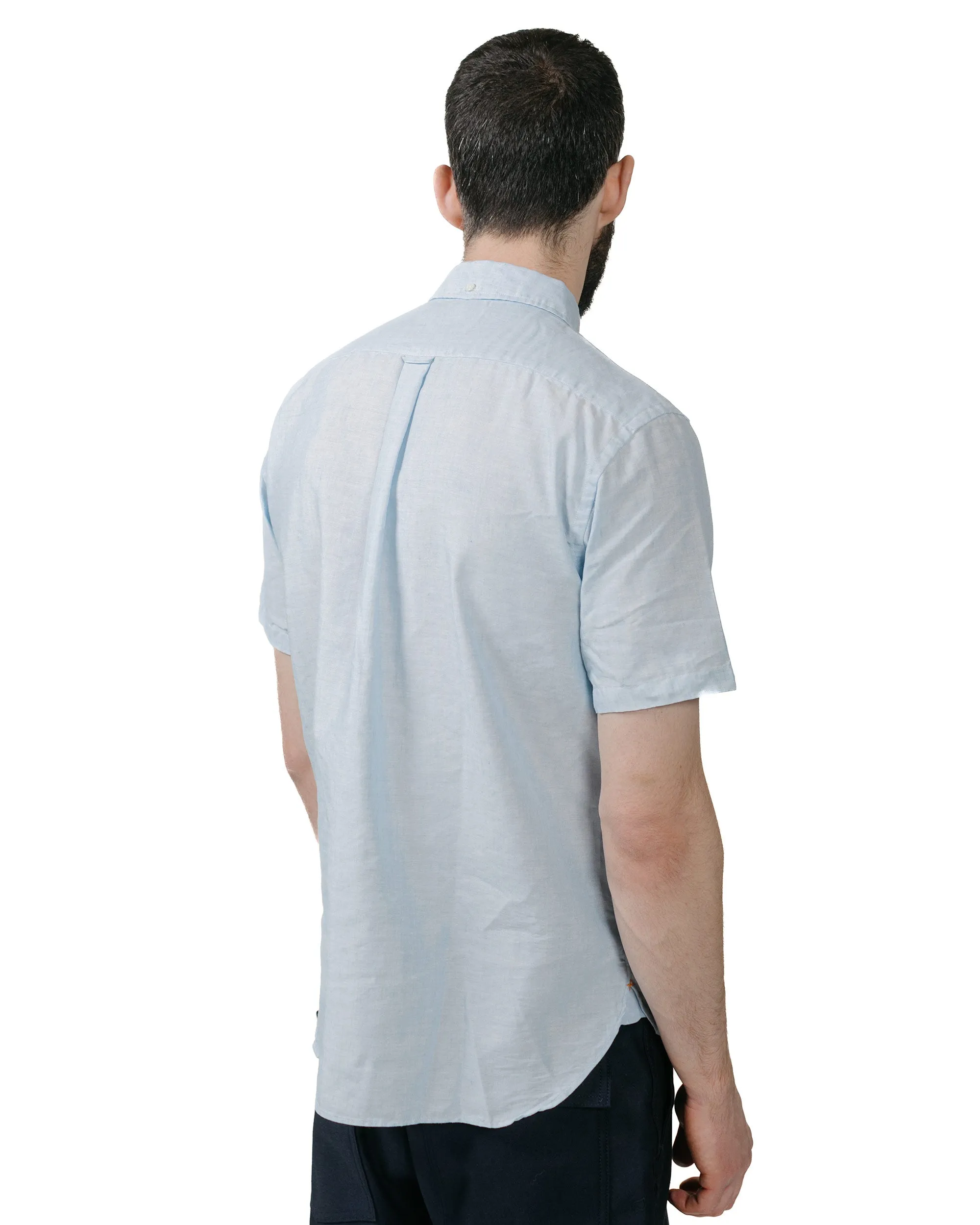 Beams Plus B.D. Short Sleeve COOLMAX® Linen Sax