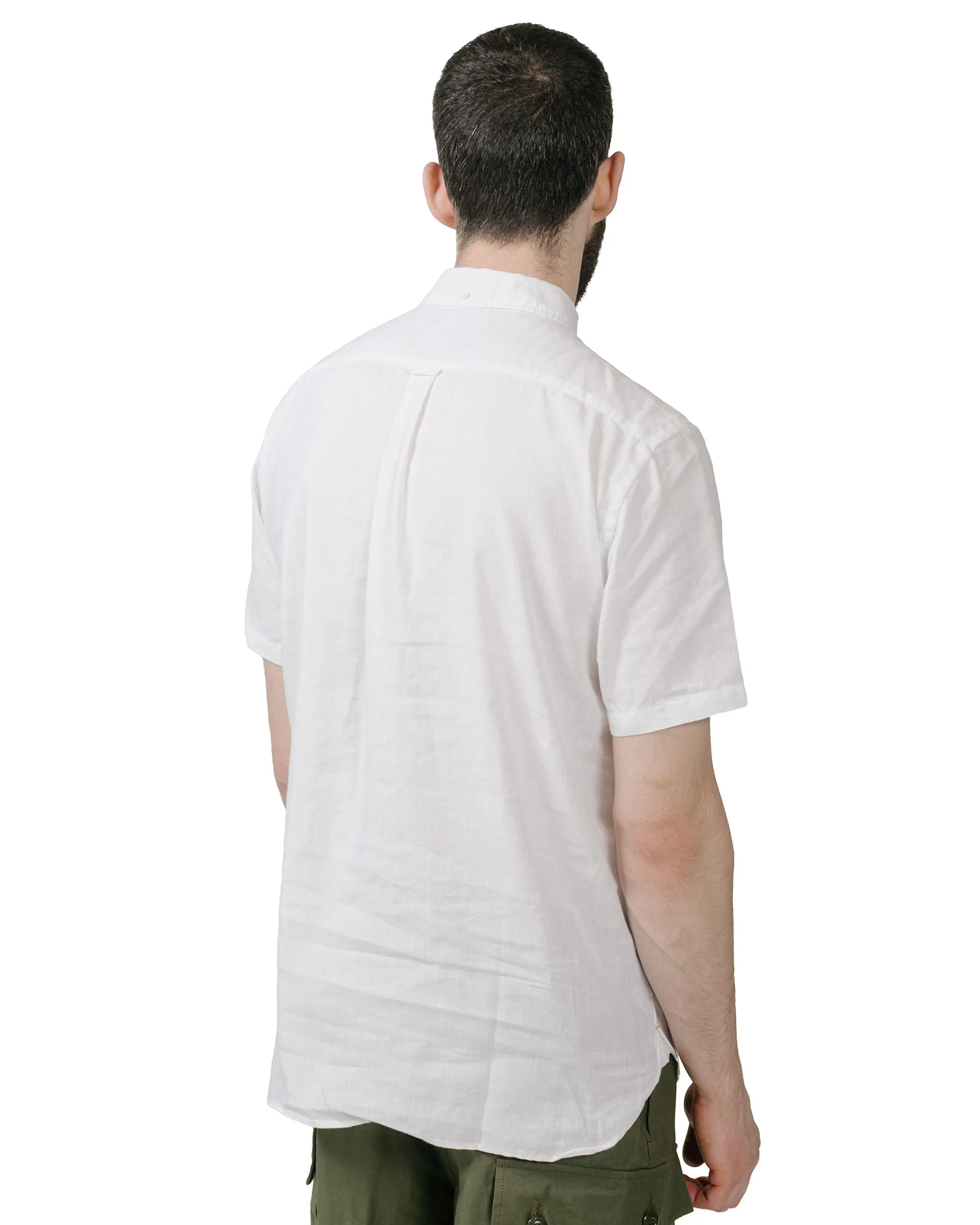 Beams Plus B.D. Short Sleeve COOLMAX® Linen White