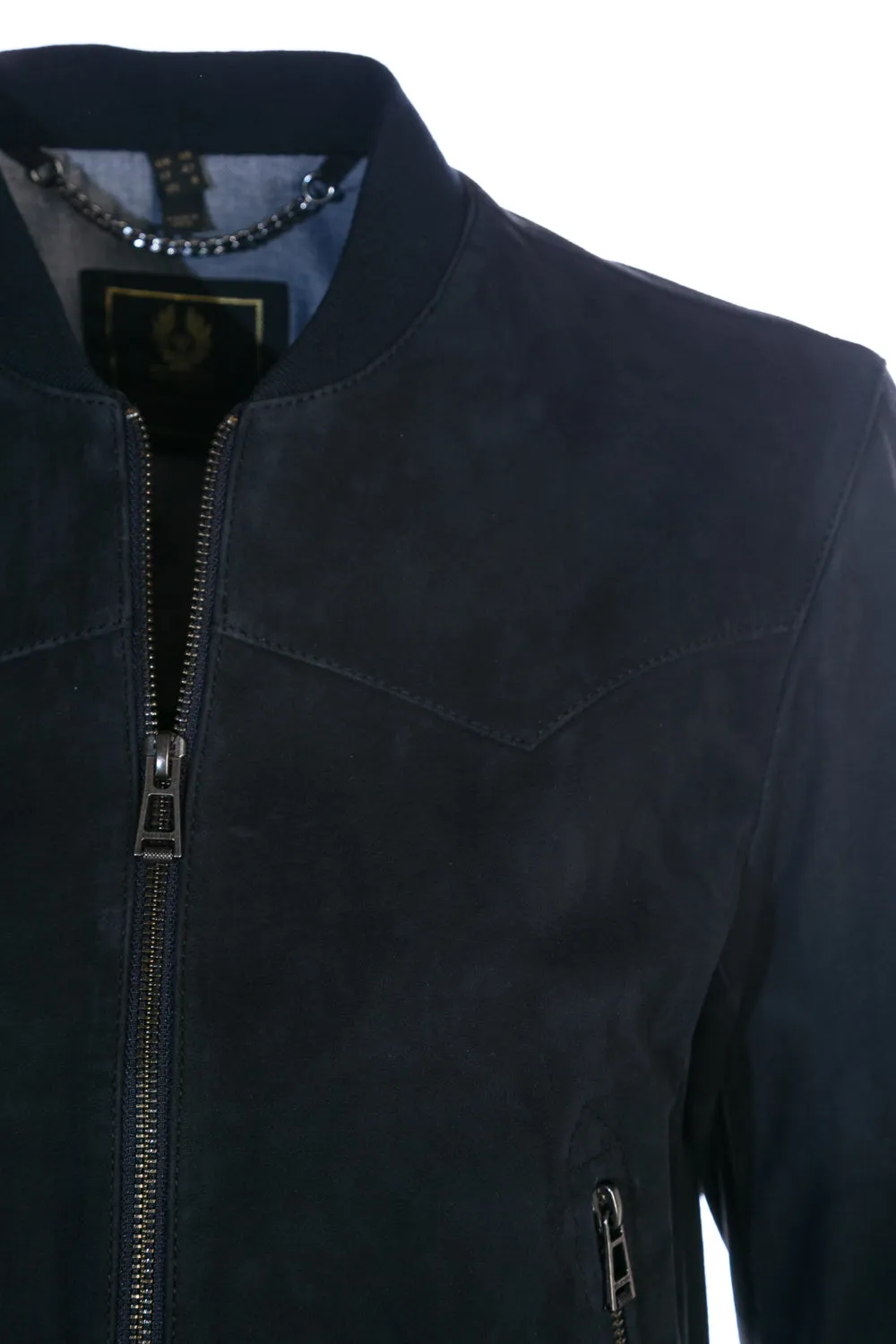 Belstaff Corvette Ladies Suede Jacket in Navy