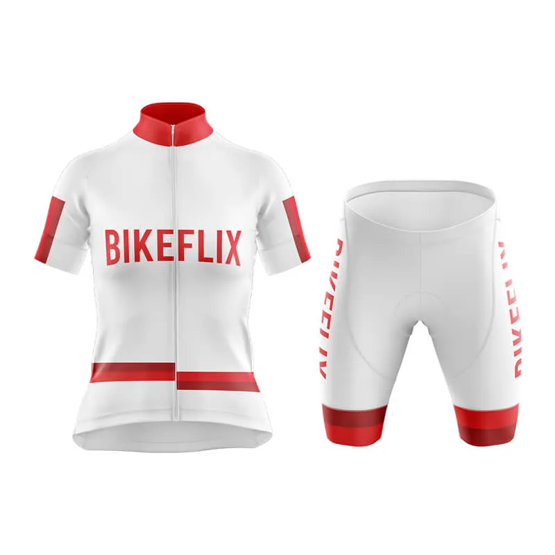 Bikeflix Club Cycling Kit (V1) (White)