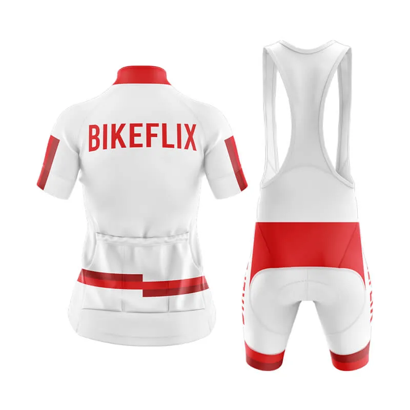 Bikeflix Club Cycling Kit (V1) (White)