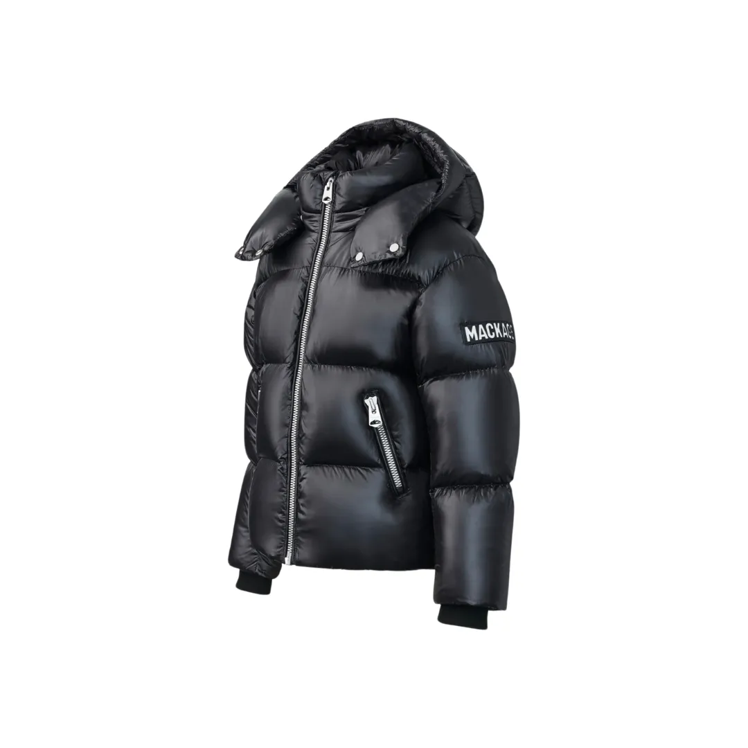 Black Jesse Little Kid Down Hooded Coat