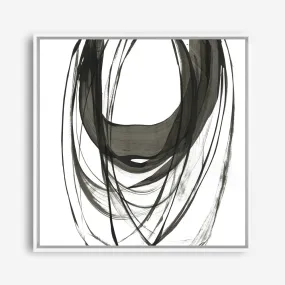 Black Streaks II (Square) Canvas Print