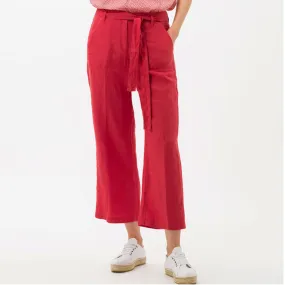 Brax Maine S  Cropped Linen Trouser in Fuchsia 74-2207