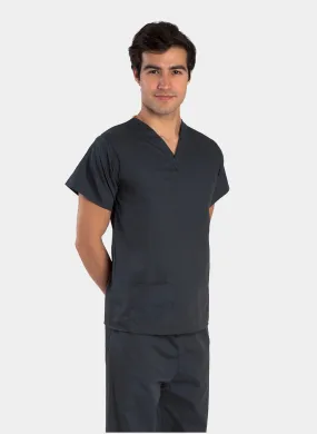 Budget Scrub Top - Pewter