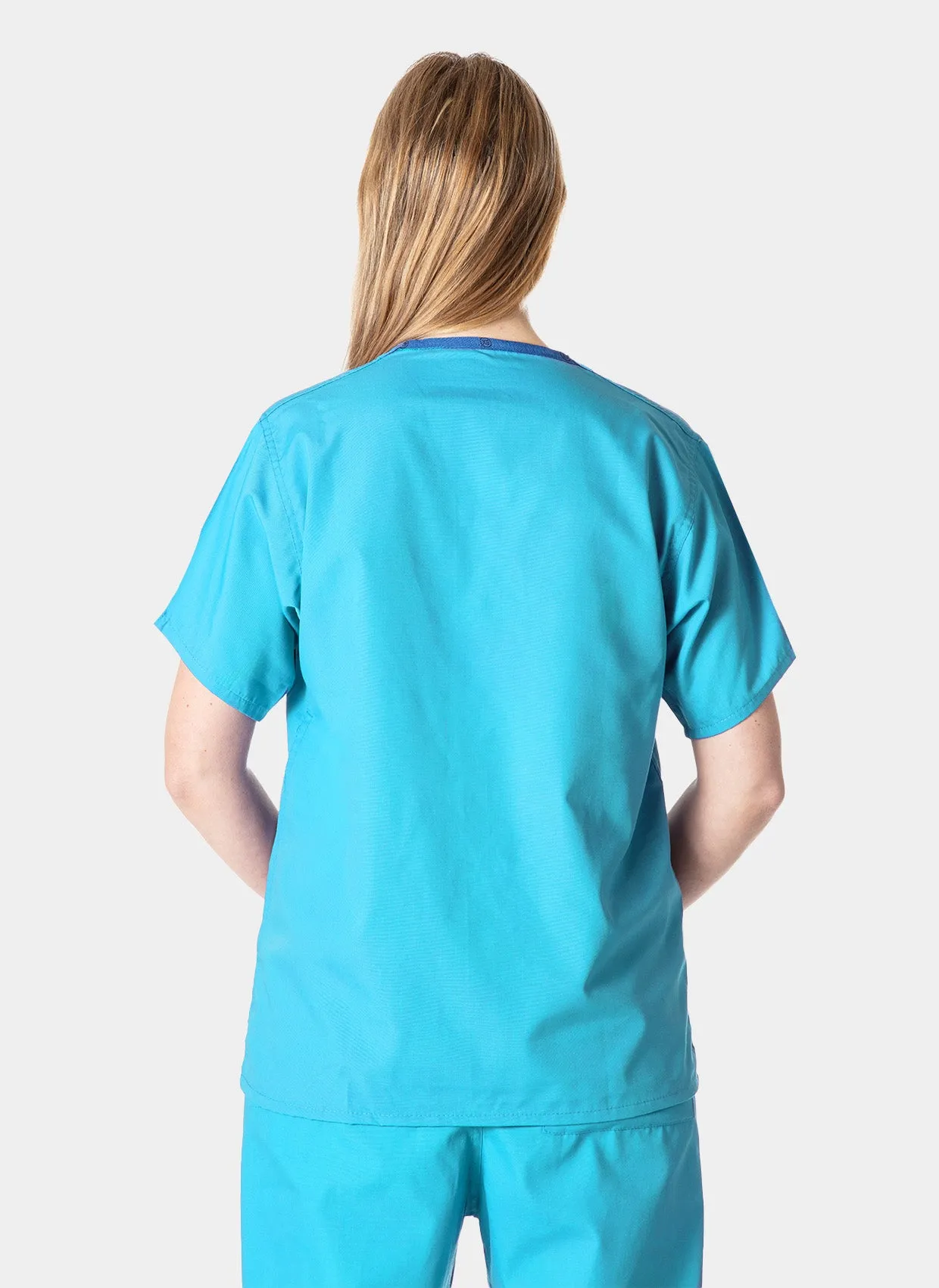 Budget Scrub Top - Turquoise (Bright Teal)