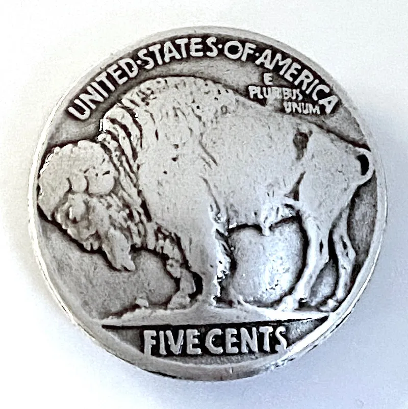 Buffalo Nickel Replica Screw-Back  7/8"  #CC-108