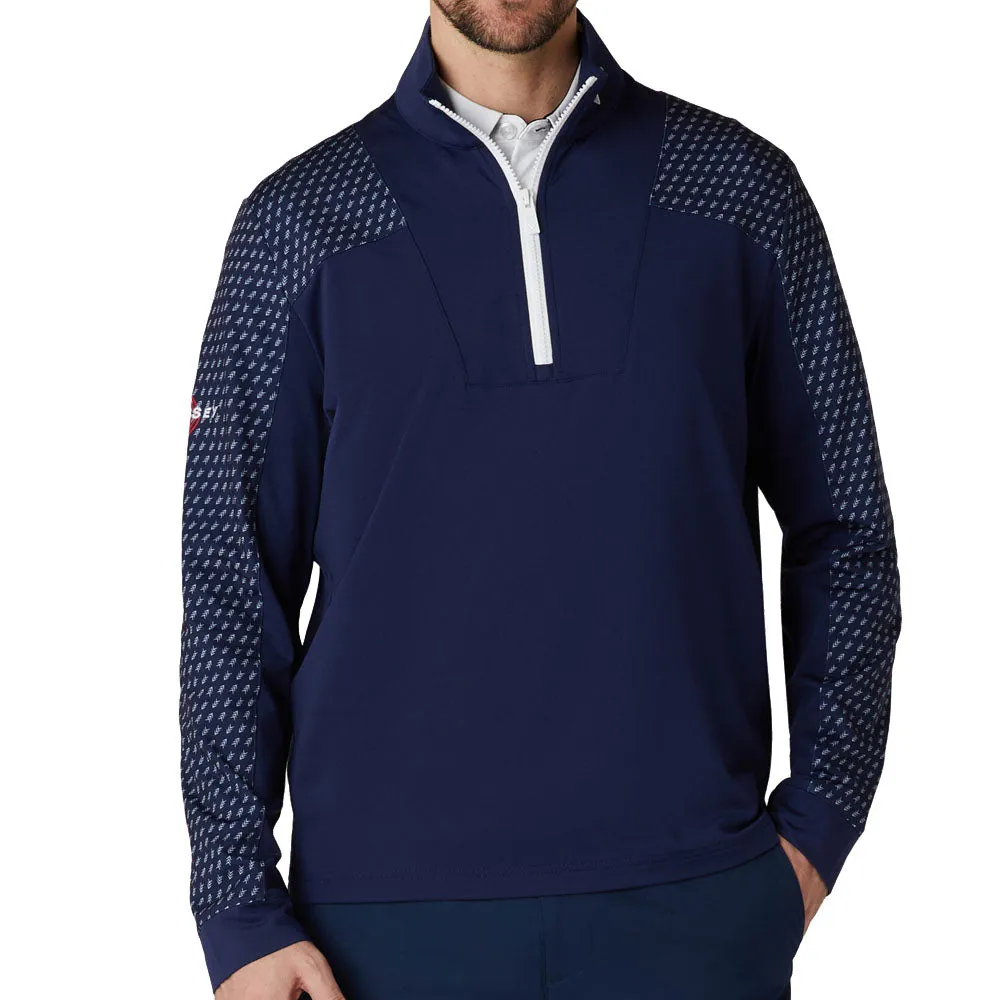 Callaway Chev Motion Print Pullover - Peacoat