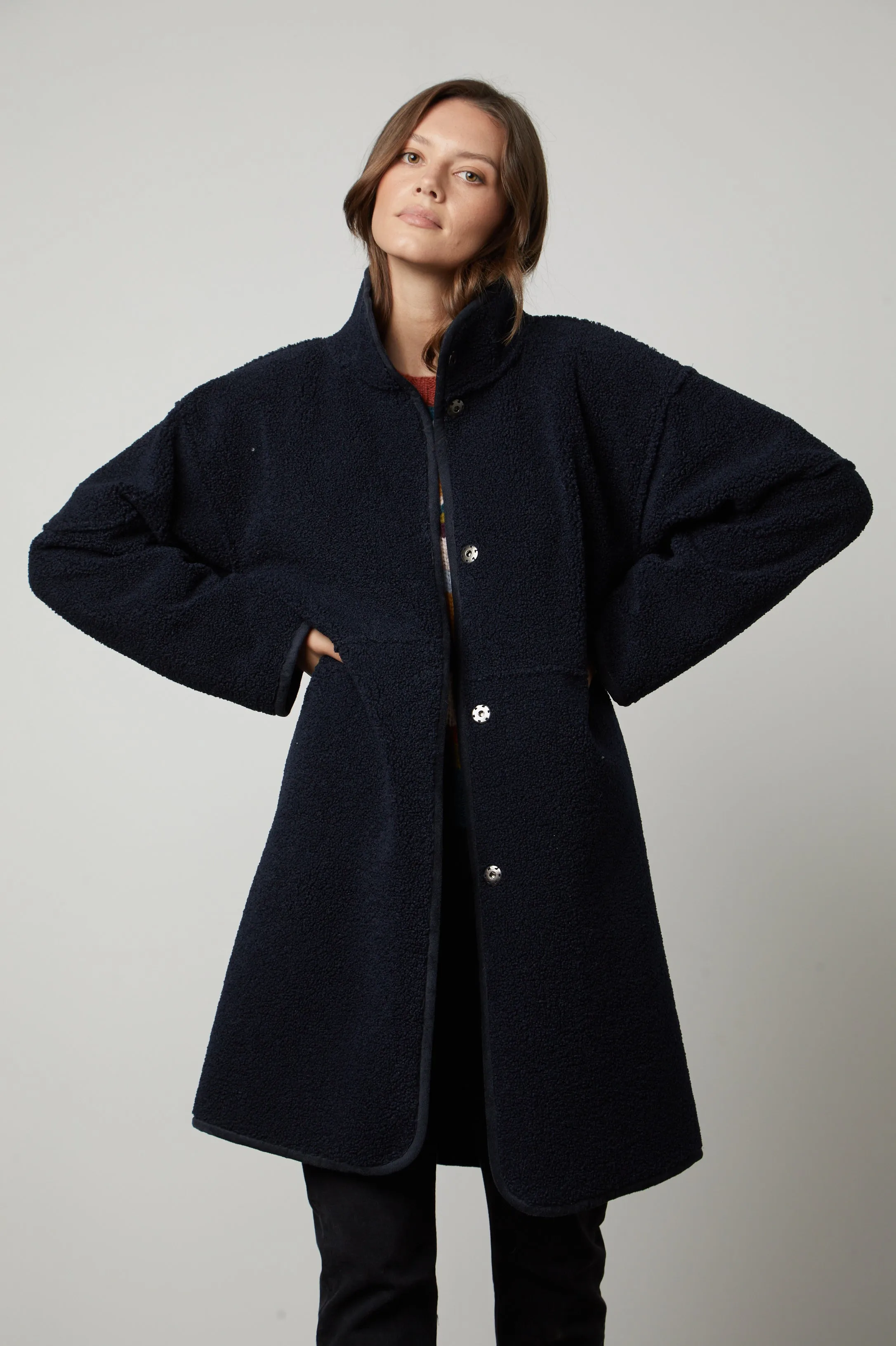 Cara | Long Reversible Lux Sherpa Coat