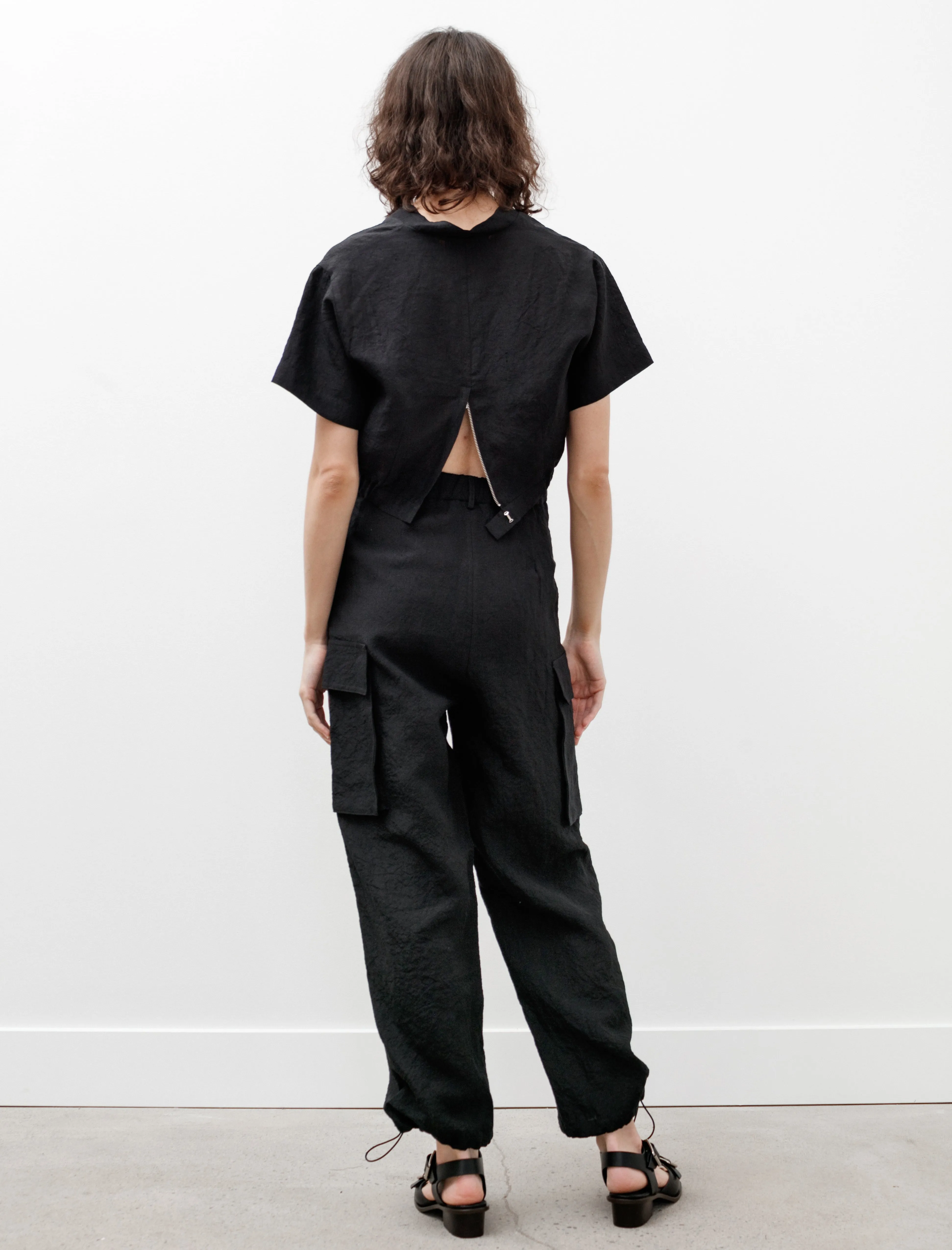 Cargo Pants Linen Black