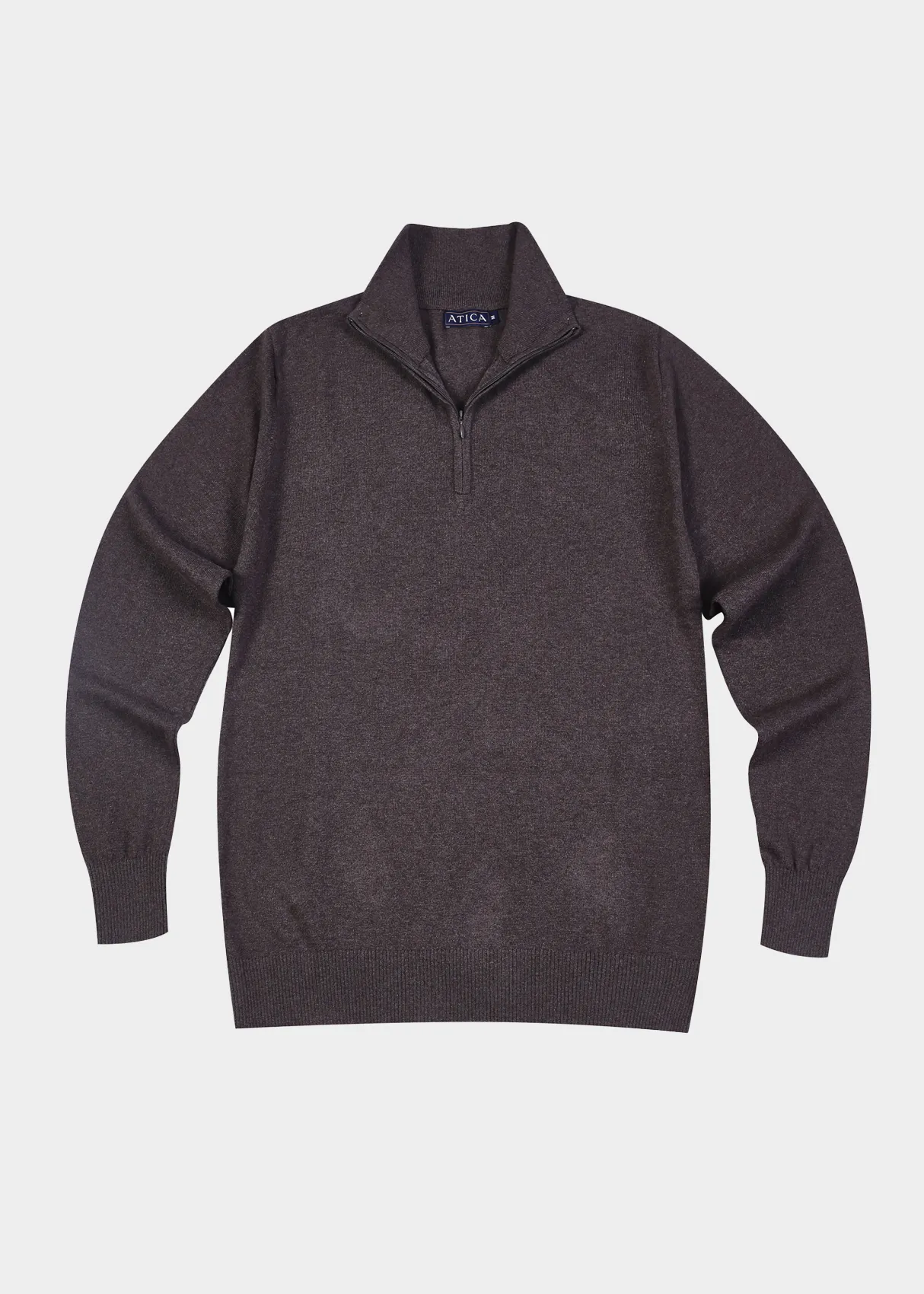 Cashmere Blend Zip-Up Sweater