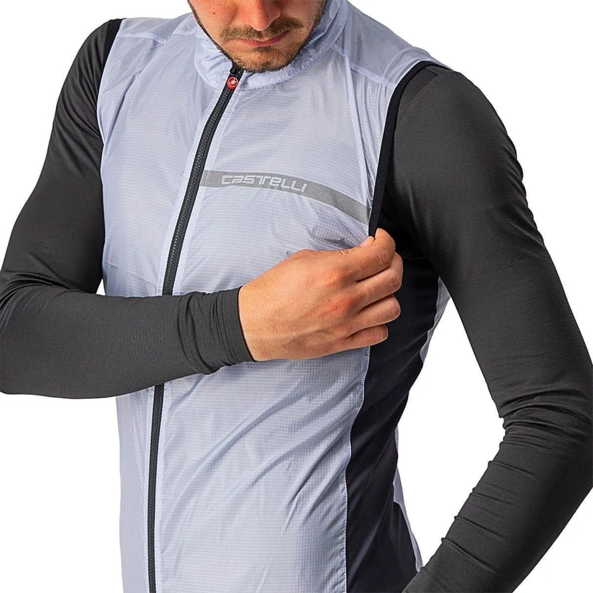 Castelli Squadra Stretch Mens Cycling Gilet - Silver