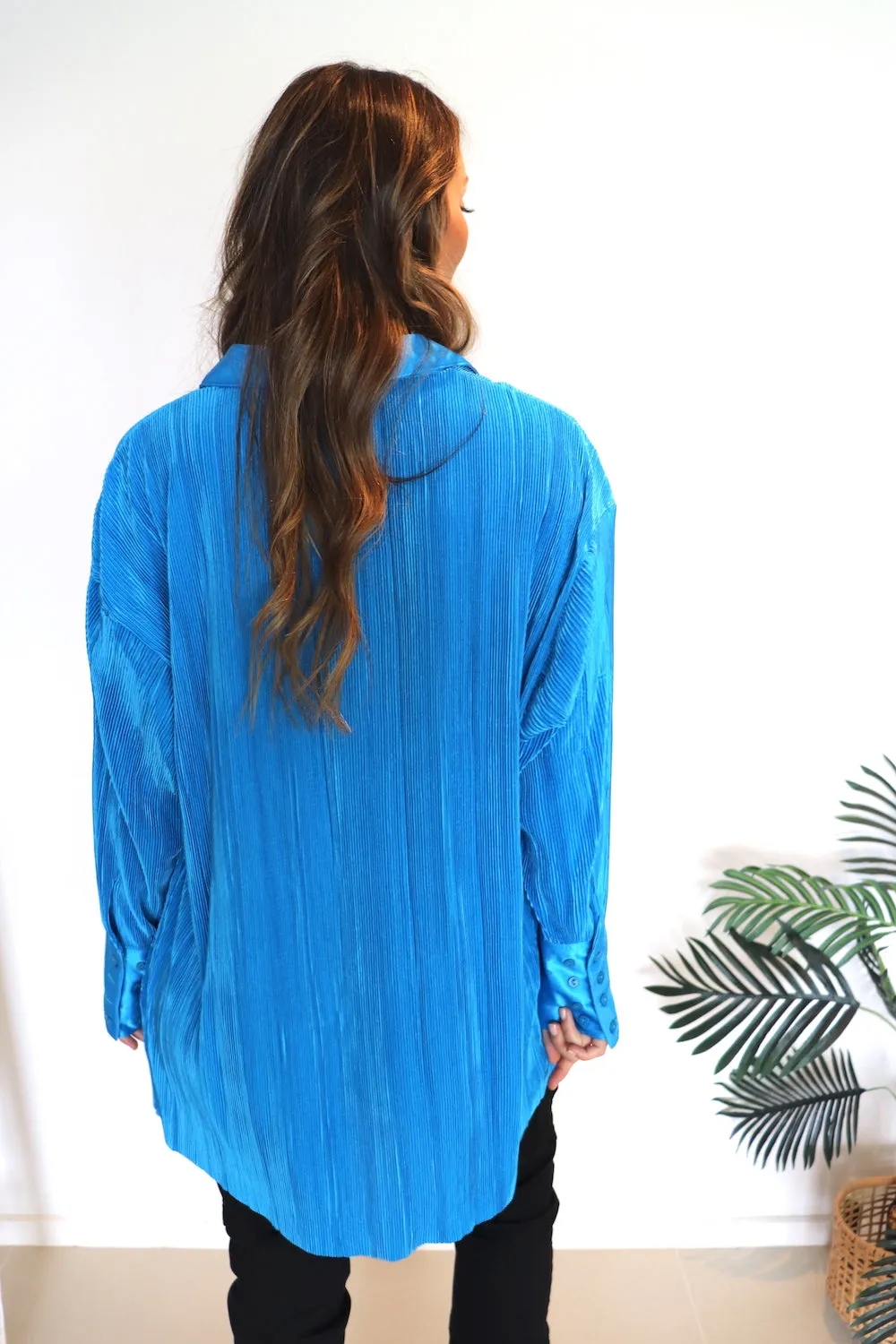 Charmaine Long Sleeve Top in Electric Blue