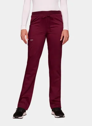 Cherokee WW Revolution Mid Rise Tapered Leg Drawstring Scrub Trousers WWE105 - Wine