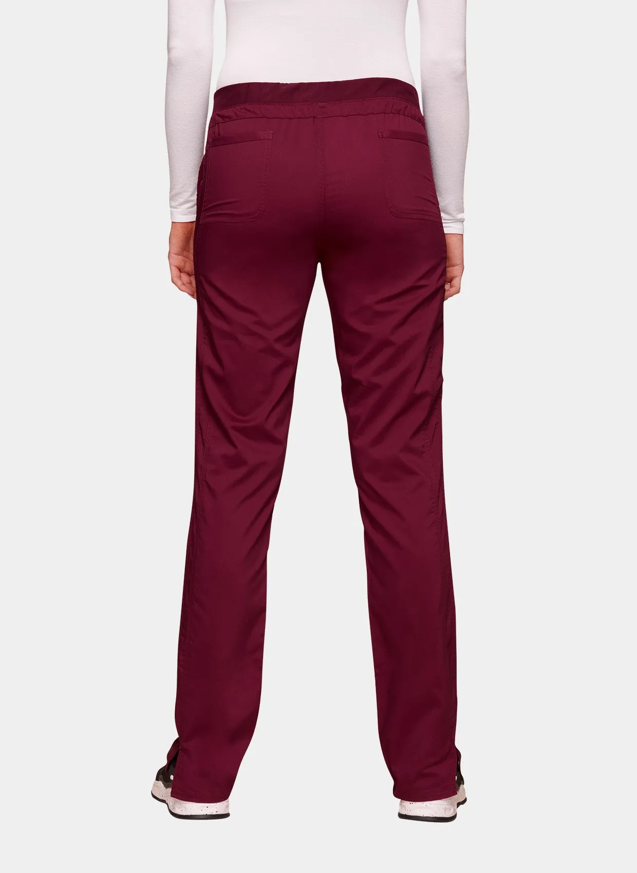 Cherokee WW Revolution Mid Rise Tapered Leg Drawstring Scrub Trousers WWE105 - Wine