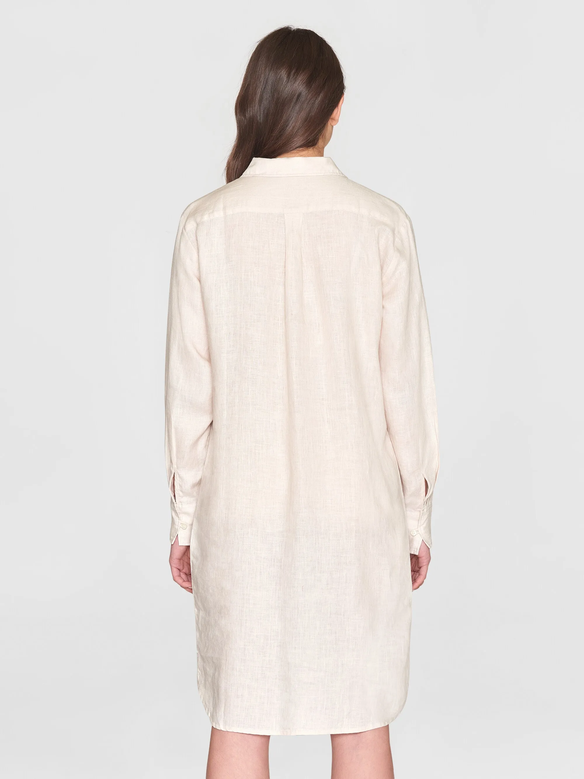 Classic linen dress - Light feather gray