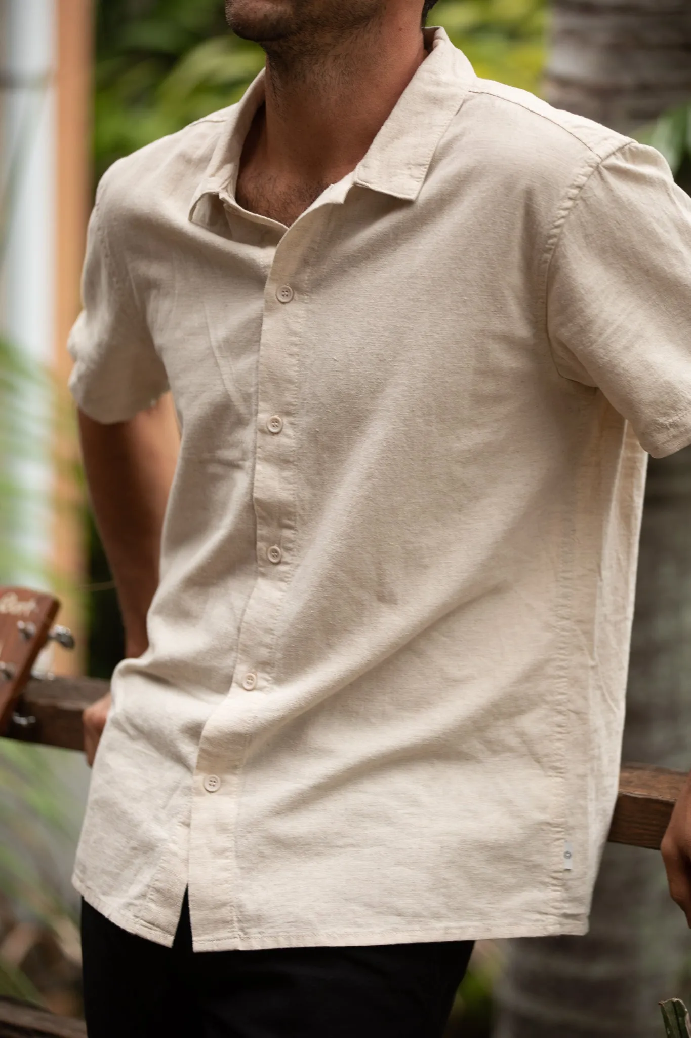 Classic Linen Ss Shirt Sand