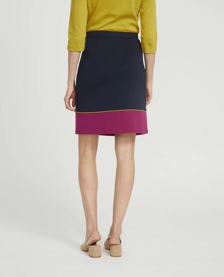 Colour Block Ponte Skirt