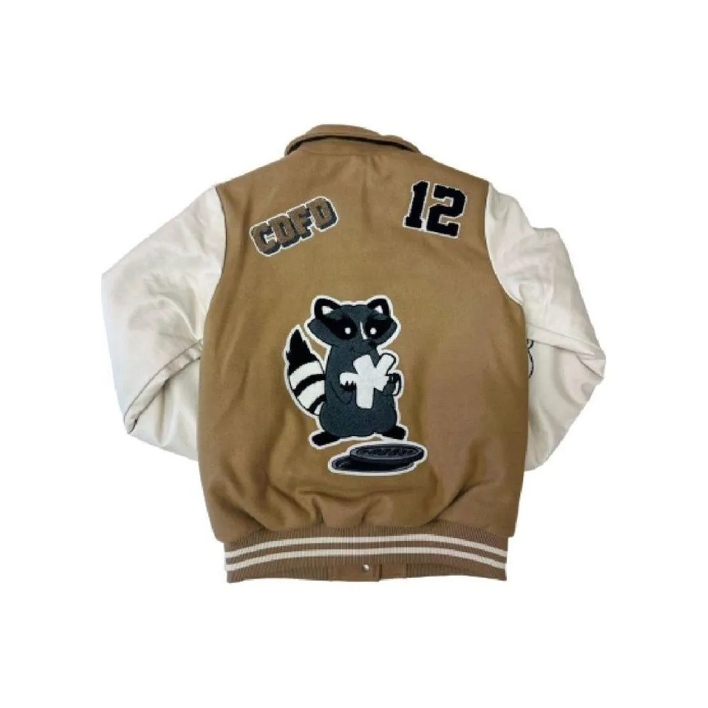 Comme Des Fuckdown Chic Cotton and Faux Leather Bomber Jacket