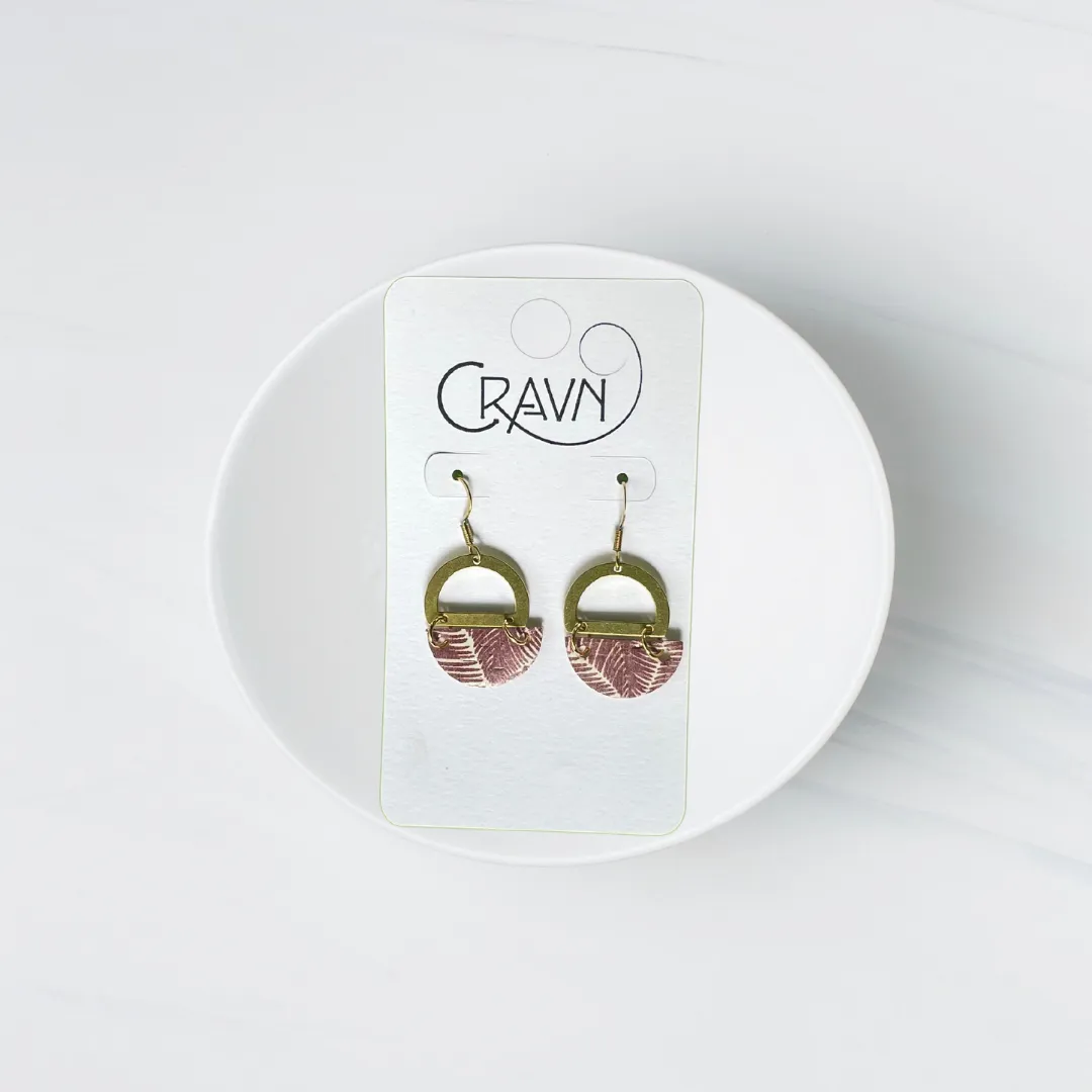 Cork & Brass Circles Earrings