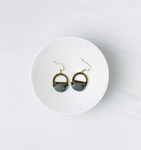 Cork & Brass Circles Earrings