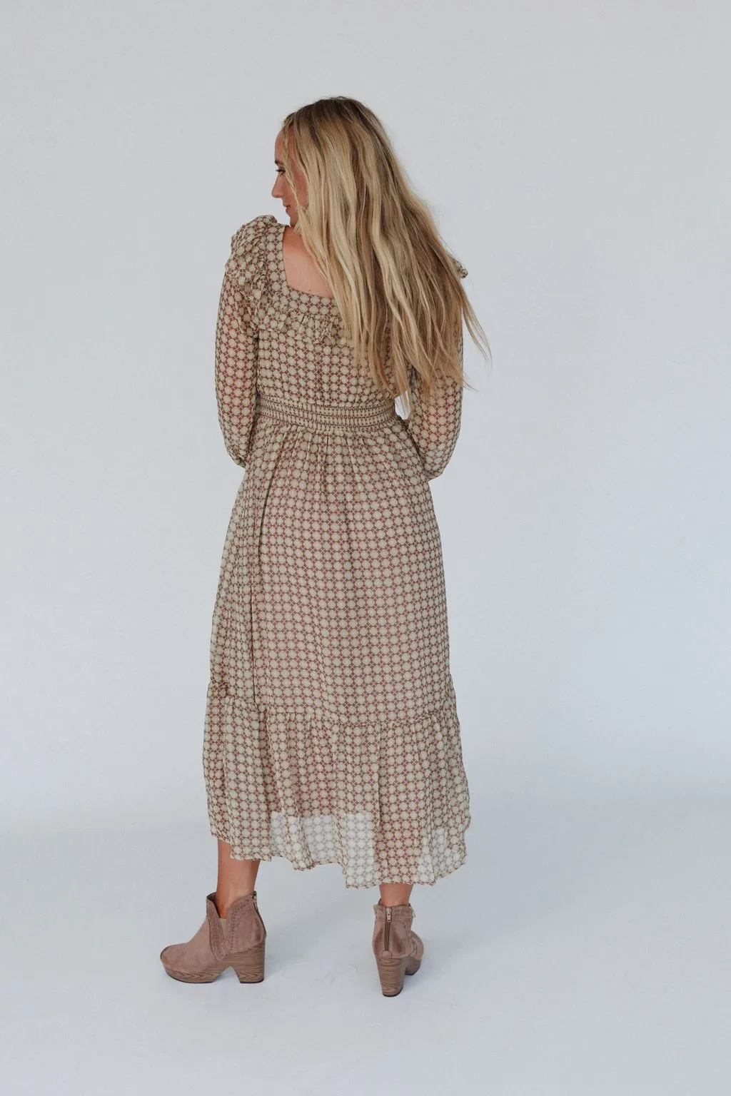 Country Lane Maxi Dress - Brown