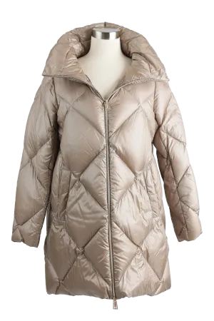 Diamond Quilted Down Puffer Coat