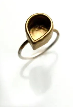 Dipped Teardrop Ring