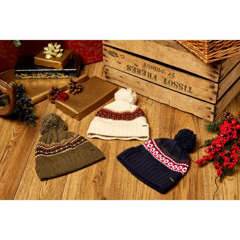 Dubarry Kilcormac Fair Isle Ladies Bobble Hat - Navy