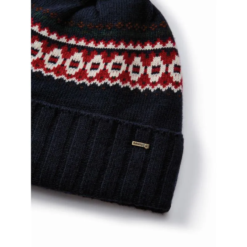 Dubarry Kilcormac Fair Isle Ladies Bobble Hat - Navy