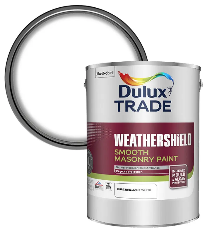 Dulux Trade Weathershield Smooth Masonry Paint- 5 Litre