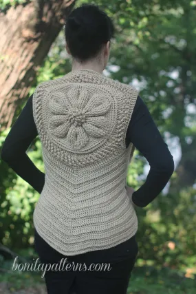 Embossed Daisy Vest