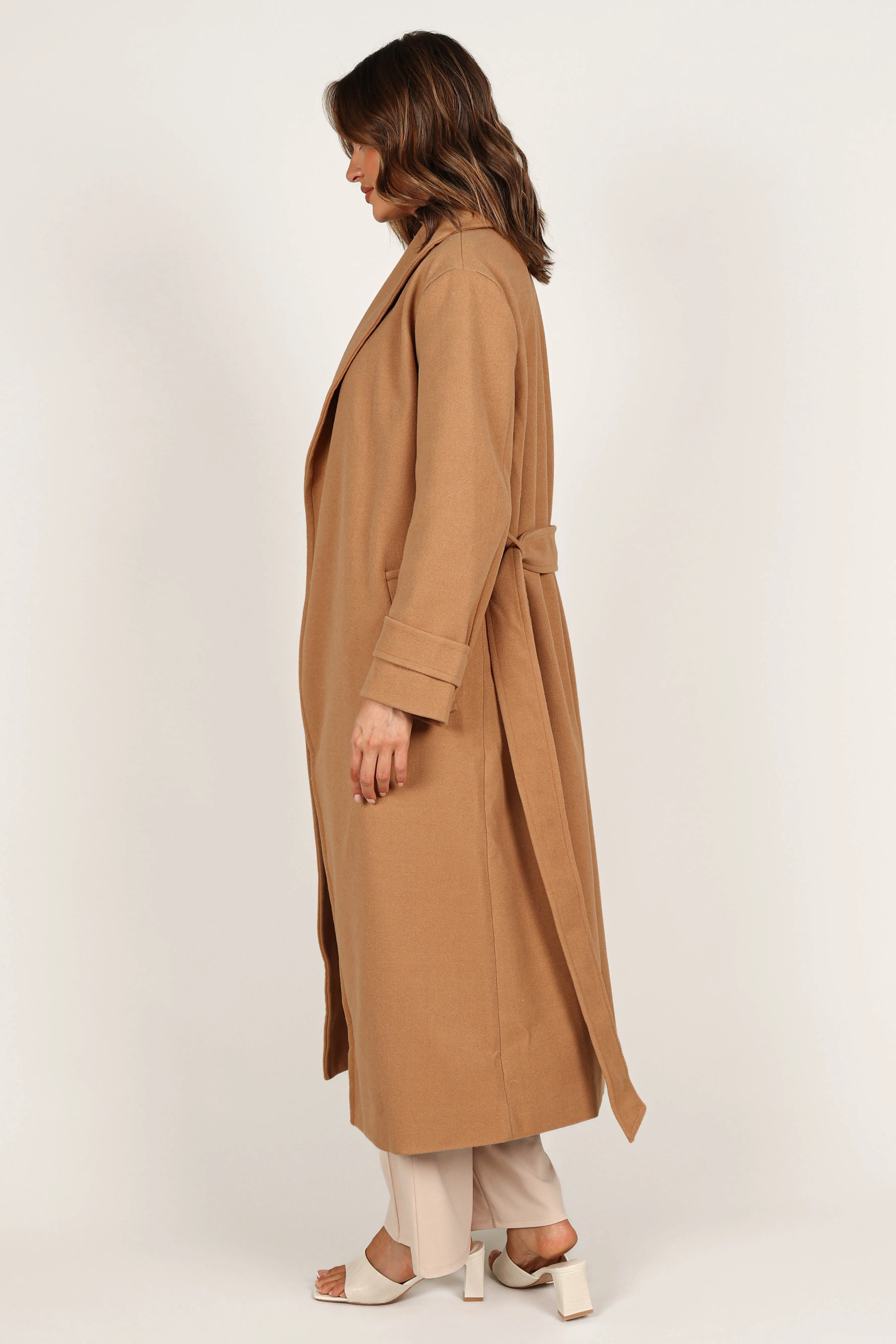 Emersyn Tie Front Coat - Camel