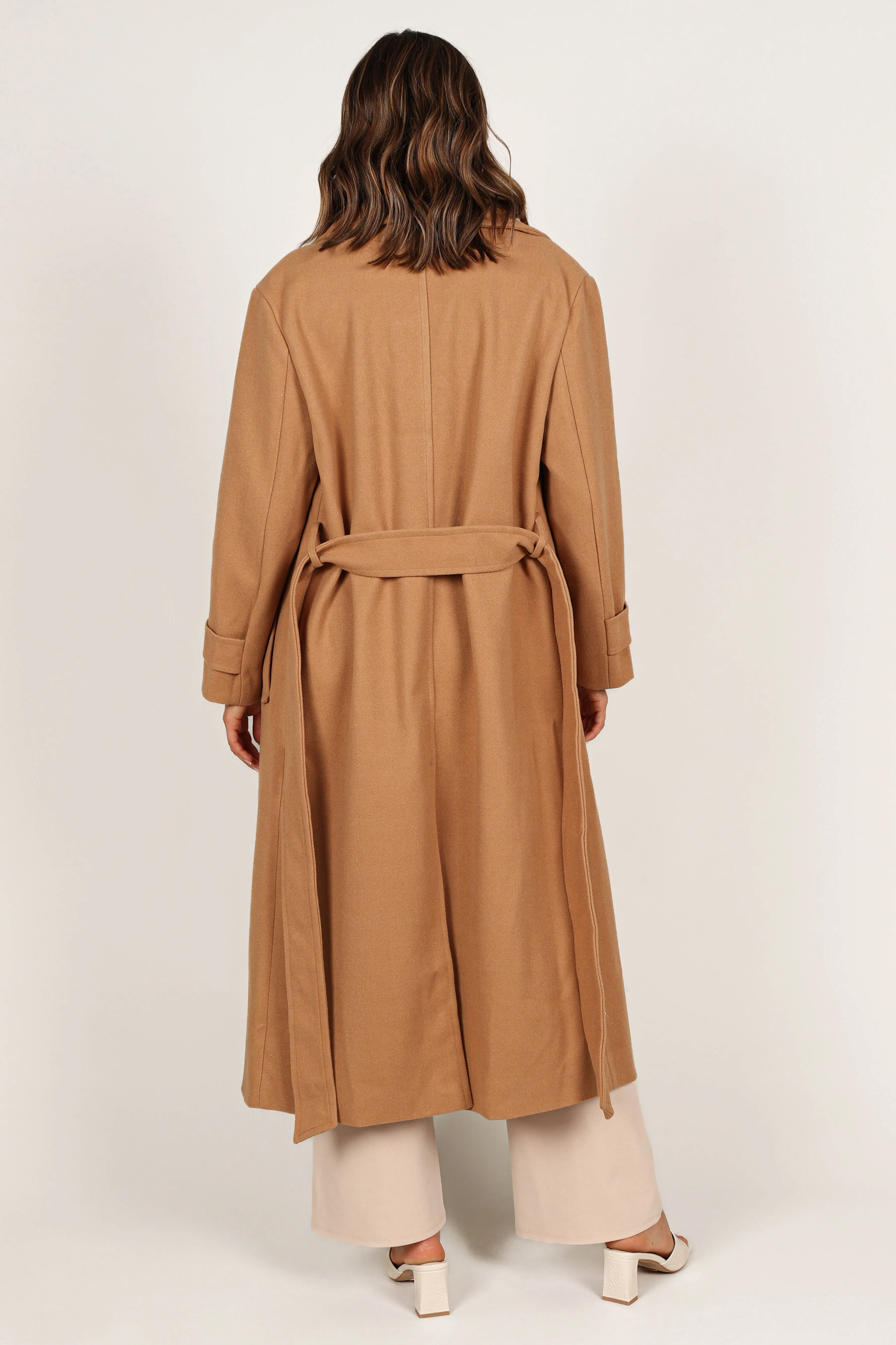 Emersyn Tie Front Coat - Camel