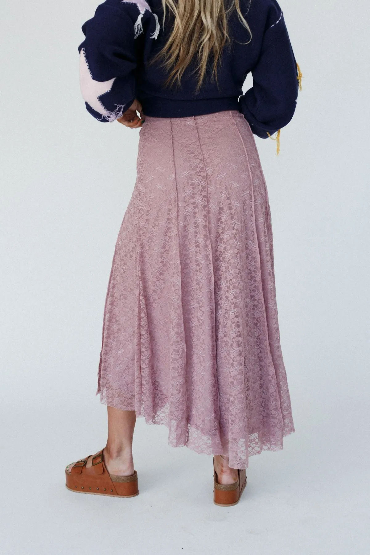 Emmeline Lace Skirt - Rose