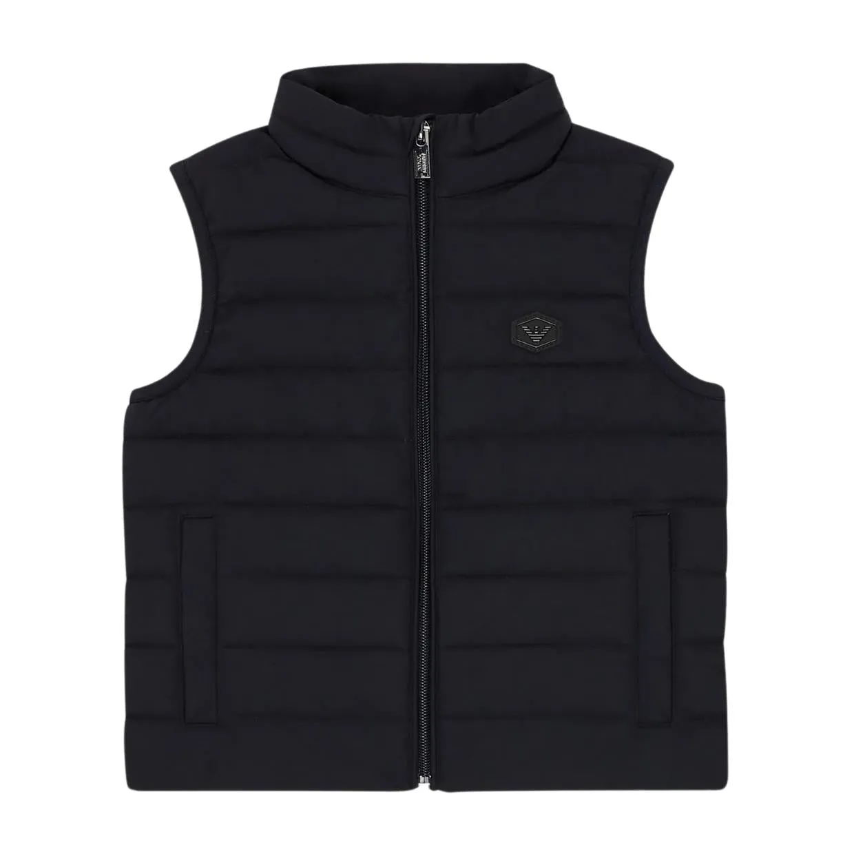 Emporio Armani Kids Dark Navy Quilted Nylon Puffer Gilet