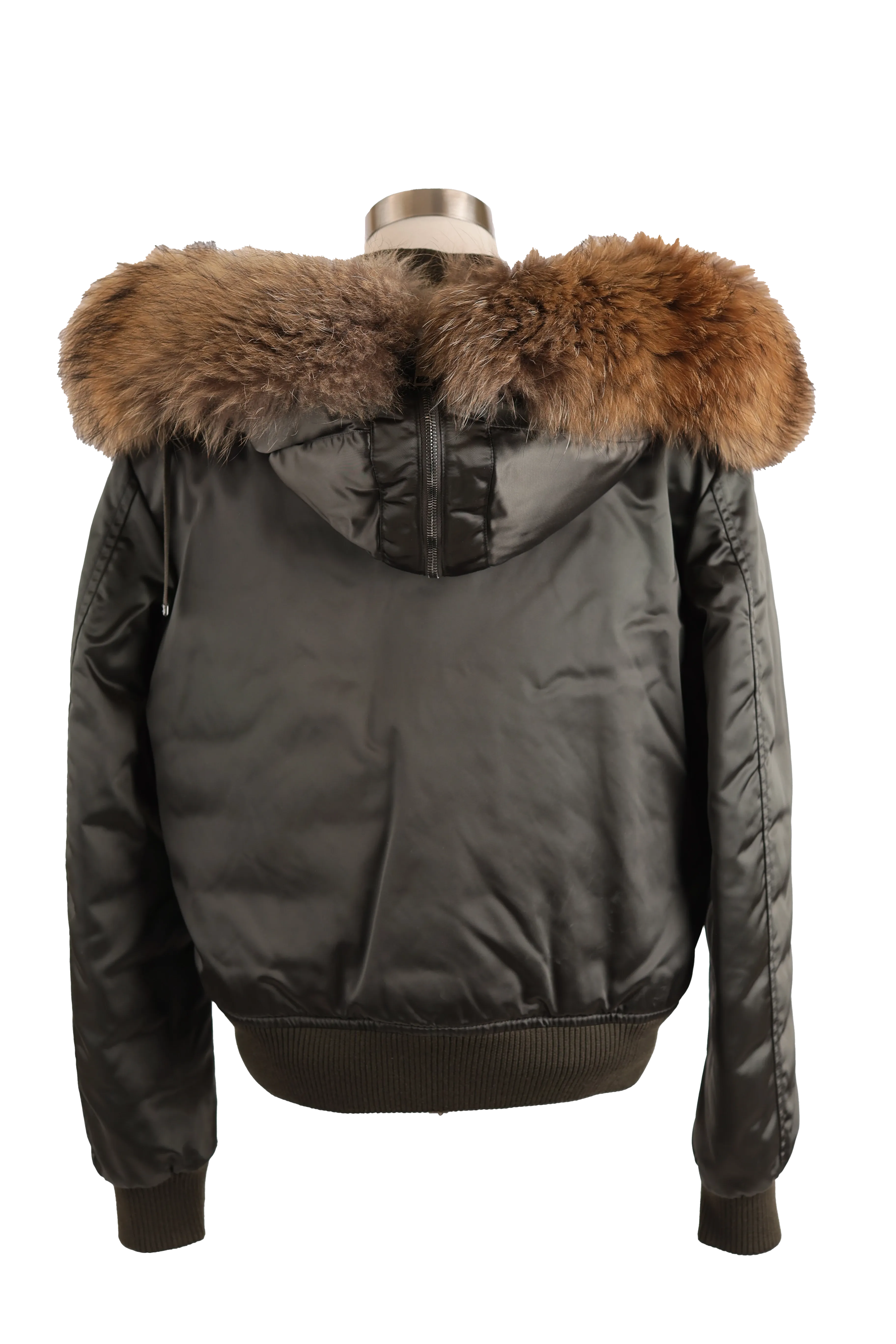 Eulimene Down Bomber Jacket w/ Real Fur Hood