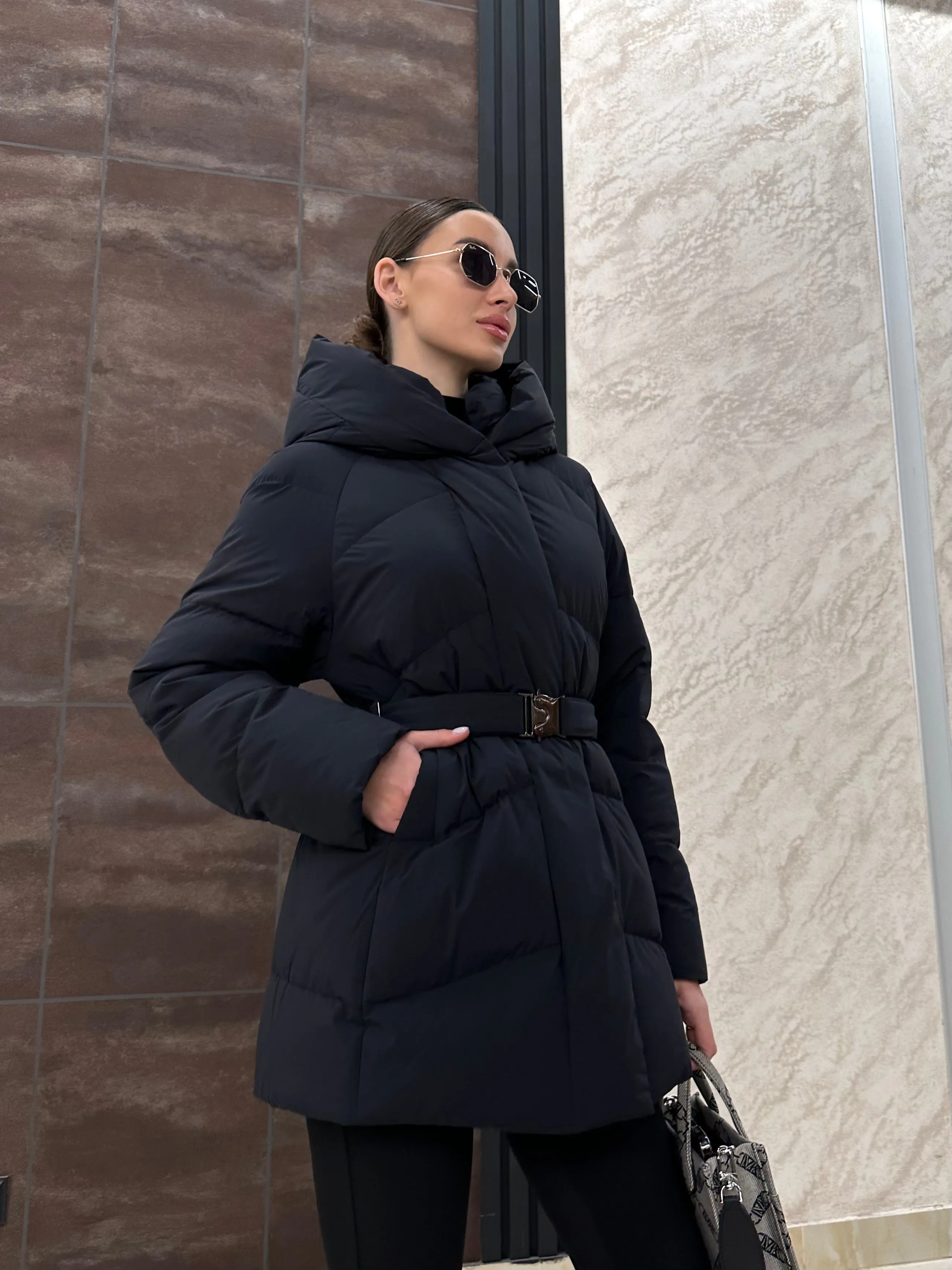 Fleur Premium Performance Down Fill Belted Coat