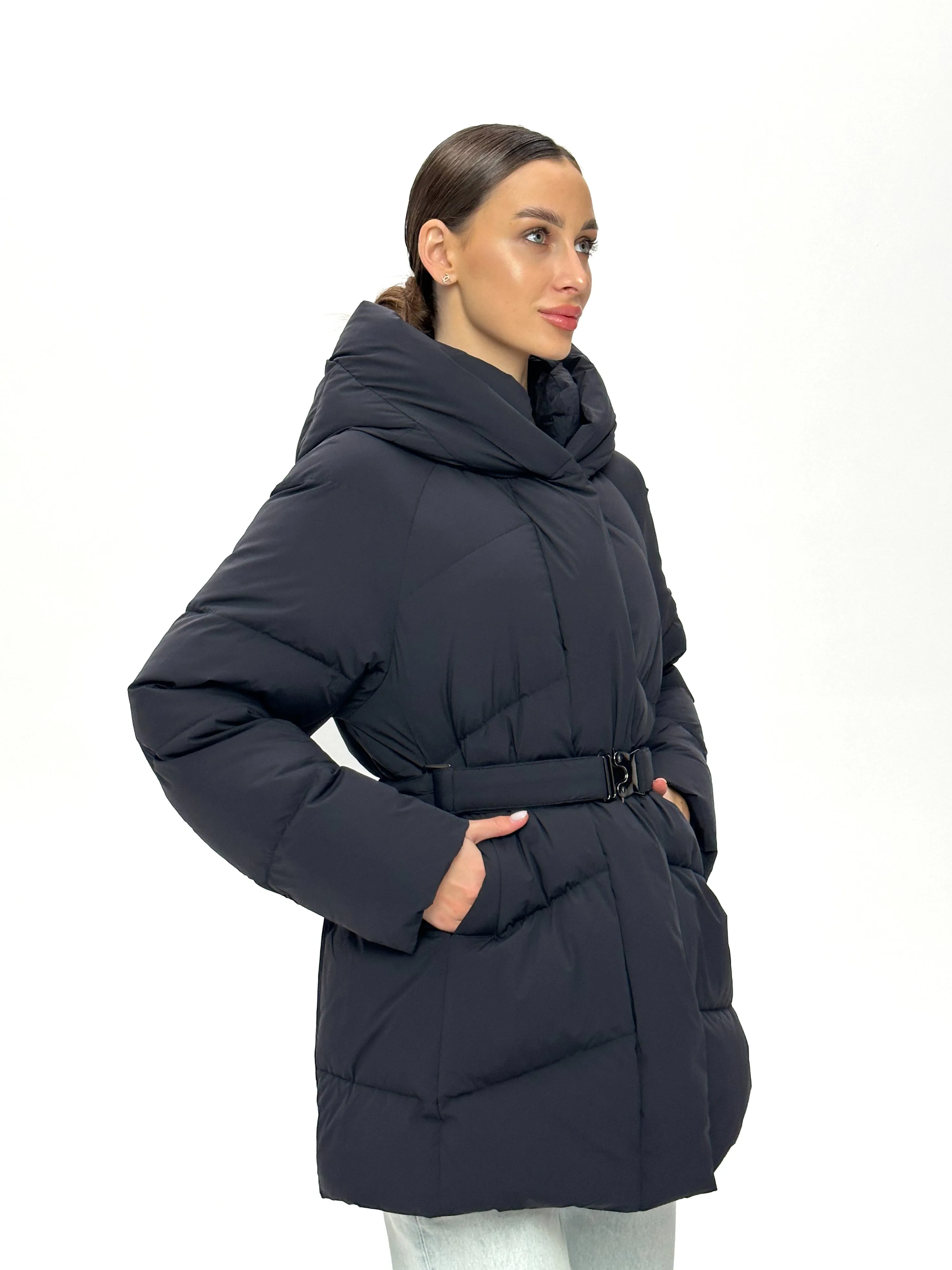 Fleur Premium Performance Down Fill Belted Coat