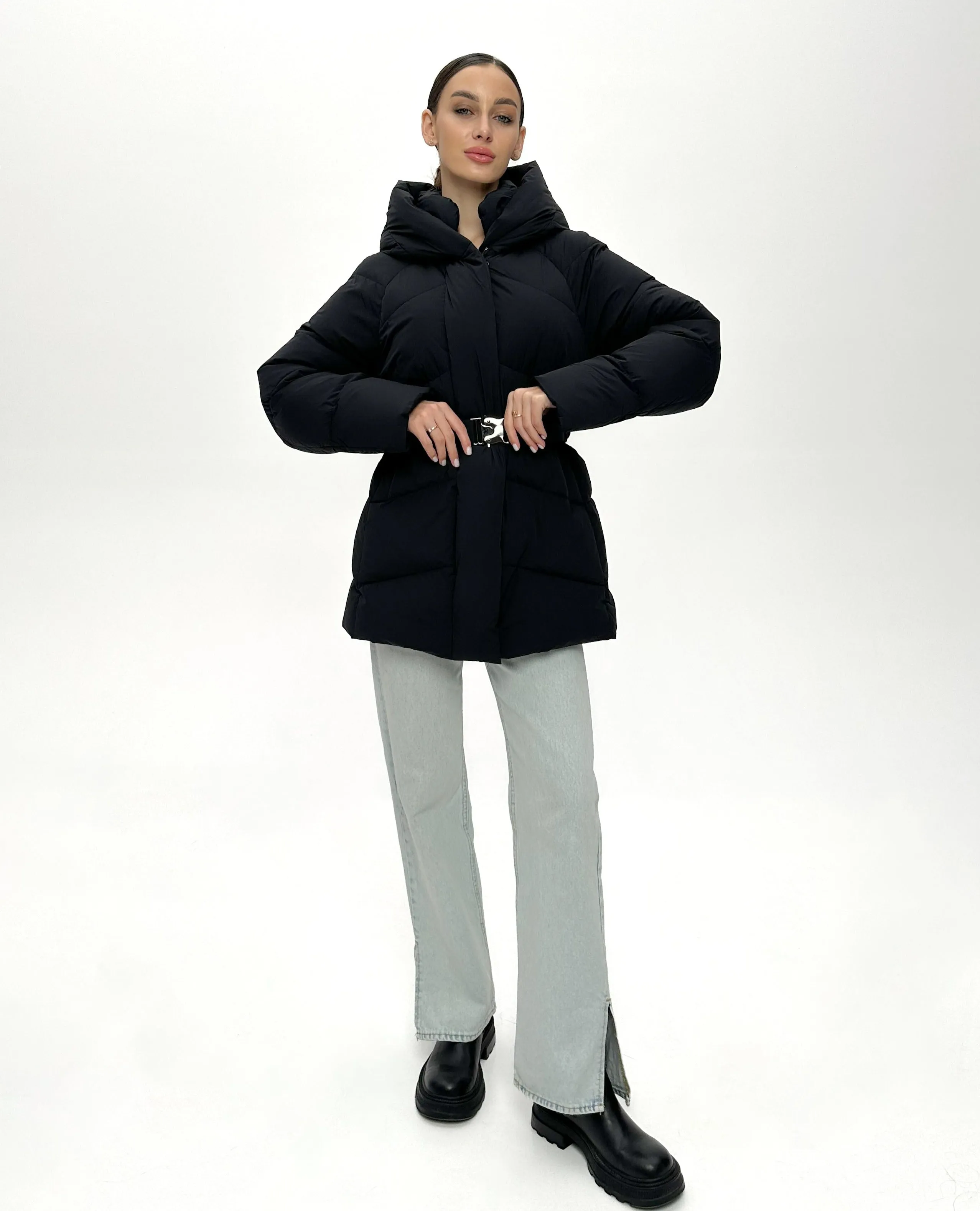 Fleur Premium Performance Down Fill Belted Coat