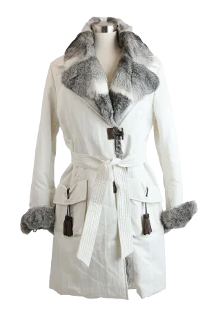 Fur Trimmed Trench Coat