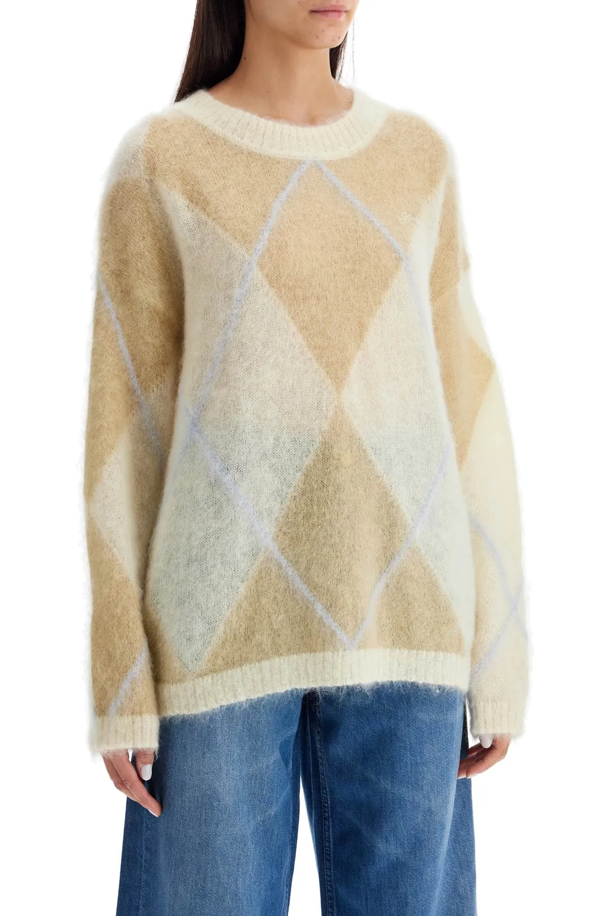 GANNI Rhombus Knit Sweater for Women